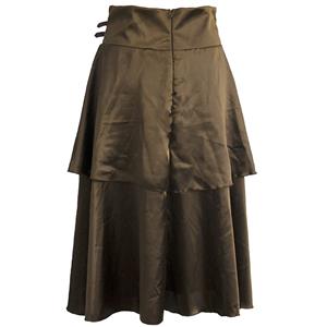 Victorian Steampunk Gothic Vintage Satin Skirt N11949