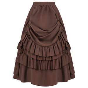 Women's Medieval Renaissance Retro Gothic Punk Skirt N23507