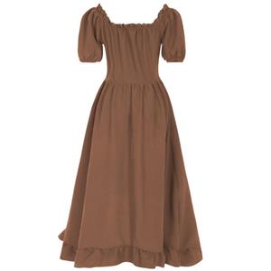 Women's Medieval New Retro Irregular Beer Dress Renaissance Gown Stage Costume N23727
