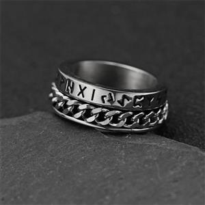 Viking Runes Stainless Steel Ring - Unique and Stylish Jewelry J23702
