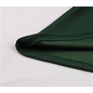 Vintage Women Green Lapel Long Sleeve High Waist  Button Autumn A-line Dress N19560