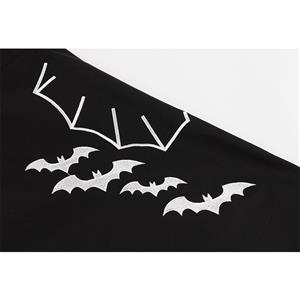 Fashion Vintage Bat-Shaped Neckline Short Sleeve Embroidery High Waist  Swing Dress N21347