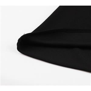 Vintage Black And White V-neck Short Sleeve High Waist Button A-line Dress N19571
