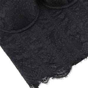 Vintage Black Lace Corset Top  N23942