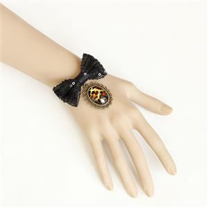 Vintage Style Black Wristband Bowknot Embellishment Bracelet J17794