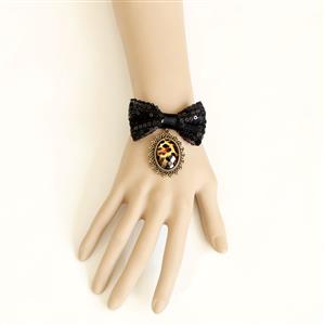 Vintage Style Black Wristband Bowknot Embellishment Bracelet J17794