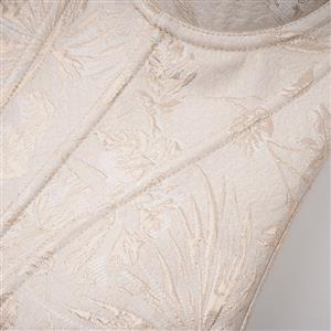 Vintage Brocade Corset Top - Victorian Satin Bustier with Adjustable Straps N23909
