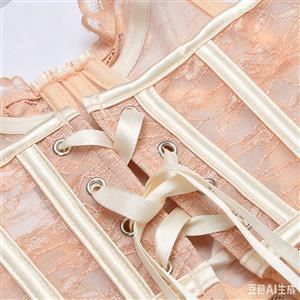 Lace Corset Bustier with Back Lace-up & Boning N23926
