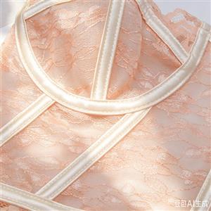 Lace Corset Bustier with Back Lace-up & Boning N23926