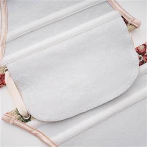 Vintage Embroidered Floral Corset Belt, Front Lace-Up Waist Cincher with Back Zipper N23870