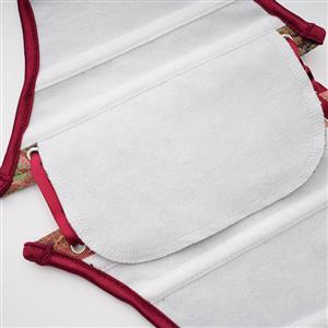 Vintage Embroidered Floral Corset Belt, Front Lace-Up Waist Cincher with Back Zipper  N23871