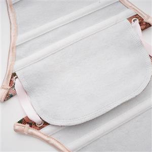 Vintage Embroidered Floral Corset Belt, Front Lace-Up Waist Cincher with Back Zipper N23878