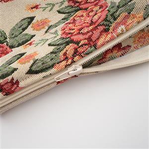 Vintage Floral Corset Top - Adjustable Lace-Up Bustier with Square Neckline N23888