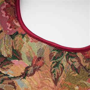 Vintage Floral Corset Top - Adjustable Lace-Up Bustier with Square Neckline N23890