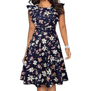 Retro Swing Dress, Retro Dresses for Women 1960, Vintage Dresses 1950's,  Floral Print Picnic Summer Dress, Vintage Dress for Women, Vintage Floral Print Dresses for Women, Plus Size Vintage Spring Dresses for Women, #N21367