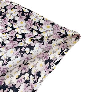 Fashion Floral Print V Neckline Short Sleeves High Waist Summer Casual A-line Dress N21725