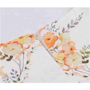 Vintage Floral Print Round Neckline Sleeveless High Waist Summer Cocktail Party Swing Dress N21855