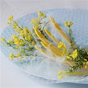 Vintage Fishnet and Flowers Fascinator Bridal Bowler-hat Princess Lolita Cosplay Accessory J21682
