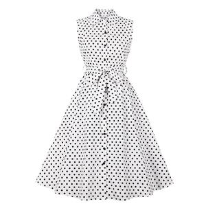 Cute Polka Dots Swing Dress, Retro Polka Dots Dresses for Women 1960, Vintage Dresses 1950's, Plus Size Summer Dress, Vintage Dress for Women, Vintage Printed Dresses for Women, Vintage Spring Dresses for Women, #N21484