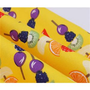 Retro Rockabilly Fruits Print Round Neckline Sleeveless High Waist Summer Swing Dress N21864