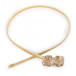 Noble Golden Rose Elastic Alloy Thin Slender Waist Belt Accessory N18775