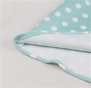 Vintage Green Polka Dot A-Line Dress with White Lace Collar and Bow Accent N23827