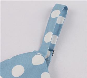 Sexy Polka Dots Print Adjustable Shoulder Straps Sweetheart Bodice Belt Summer Swing Dress N21338