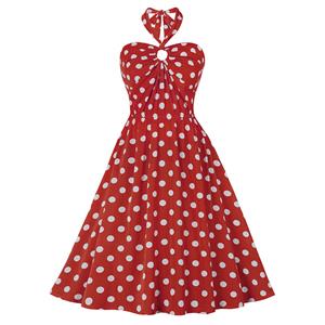 Retro Dresses for Women, Vintage Dresses for Women, Sexy Dresses for Women Cocktail Party, Casual Mini dress, Polka Dots Swing Daily Dress, Sexy Summer Day Dress, #N21751