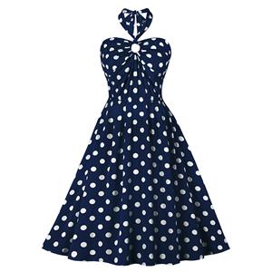 Retro Dresses for Women, Vintage Dresses for Women, Sexy Dresses for Women Cocktail Party, Casual Mini dress, Polka Dots Swing Daily Dress, Sexy Summer Day Dress, #N21753