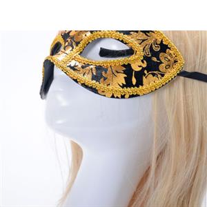 Victorian Gothic Golden Floral Hot Stamping Cosplay Masquerade Party Eye Mask MS20000