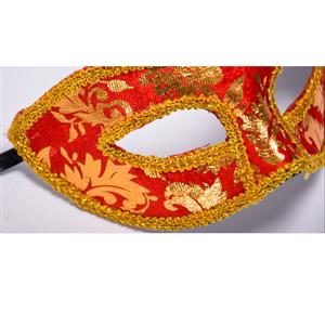 Vintage Noble Golden Floral Hot Stamping Cosplay Masquerade Party Eye Mask MS20001