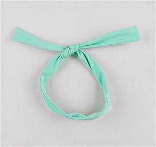 Vintage Mint Green Short Sleeve Dress with White Bow and Matching Headband, A-Line Retro Flared SkirtN23819