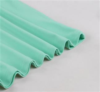 Vintage Mint Green Short Sleeve Dress with White Bow and Matching Headband, A-Line Retro Flared SkirtN23819