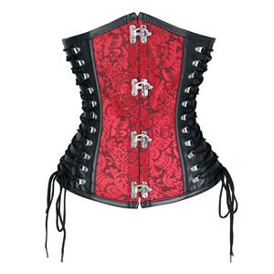 Women's Underbust Corset, Cheap Vintage Underbust Corset, Hot Selling Steel Bone Corset, Jacquard Weave Underbust Corset, #N19392