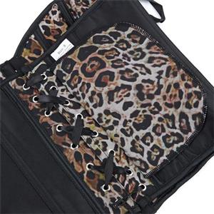 Leopard Print Single Breasted Women's Tube Top Push Up Palace Corset N23640