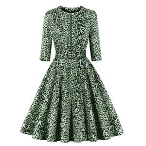 Cute Swing Dress, Retro Dresses for Women 1960, Vintage Dresses 1950's, Plus Size Summer Dress, Vintage Dress for Women, Sexy Leopard Print Dresses for Women, Vintage Spring Dresses for Women, #N20619