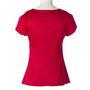 Vintage 1950's Pinup Red Short Sleeve T-shirt N11856