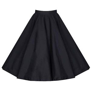 Charming Plain High Waisted Flared Swing Skirt HG11821