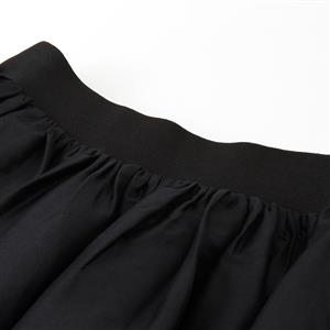Vintage Black High Waist Floral Print Skirt HG12586