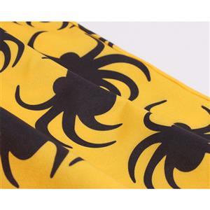 Sexy Spider Pattern Sheer Mesh Web Cape Spaghetti Straps Midi Dress N19236