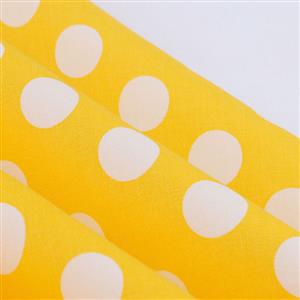 Sexy Yellow Vintage Strappy Polka Dot Printed Swing Summer Day Dress N17097