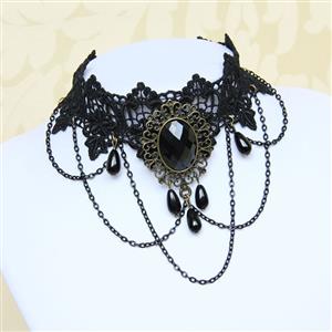 Vintage Gothic Victorian Lace Jewelry Chocker Necklace J12035