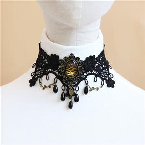 Vintage Gothic Victorian Lace Jewelry Chocker Necklace J12036