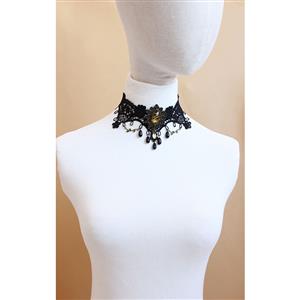 Vintage Gothic Victorian Lace Jewelry Chocker Necklace J12036