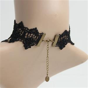 Vintage Gothic Victorian Lace Tassels Chocker Necklace J12060