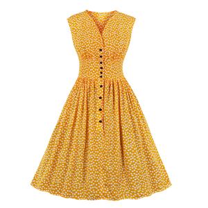 Cute Swing Dress, Retro Dresses for Women 1960, Vintage Dresses 1950's, Plus Size Summer Dress, Vintage Dress for Women, Vintage Small White Flowers Dress, Vintage Summer Dresses for Women, #N20440