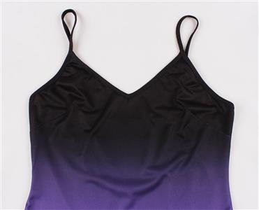 Retro Slim Fit Dark Style Gradually Changing Color Camisole Dress  N23718