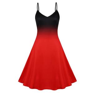 Women's Dress, Sleeveless Dress, Gradient Dress, Black Dress, Purple Dress, Casual Dress, Fashion Dress, Summer Dress, A-line Dress.#N23719