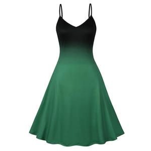 Women's Dress, Sleeveless Dress, Gradient Dress, Black Dress, Purple Dress, Casual Dress, Fashion Dress, Summer Dress, A-line Dress.#N23720