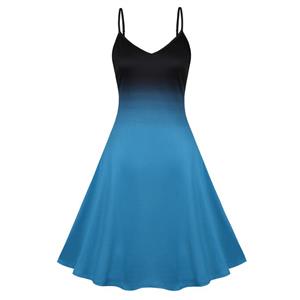 Women's Dress, Sleeveless Dress, Gradient Dress, Black Dress, Purple Dress, Casual Dress, Fashion Dress, Summer Dress, A-line Dress.#N23721